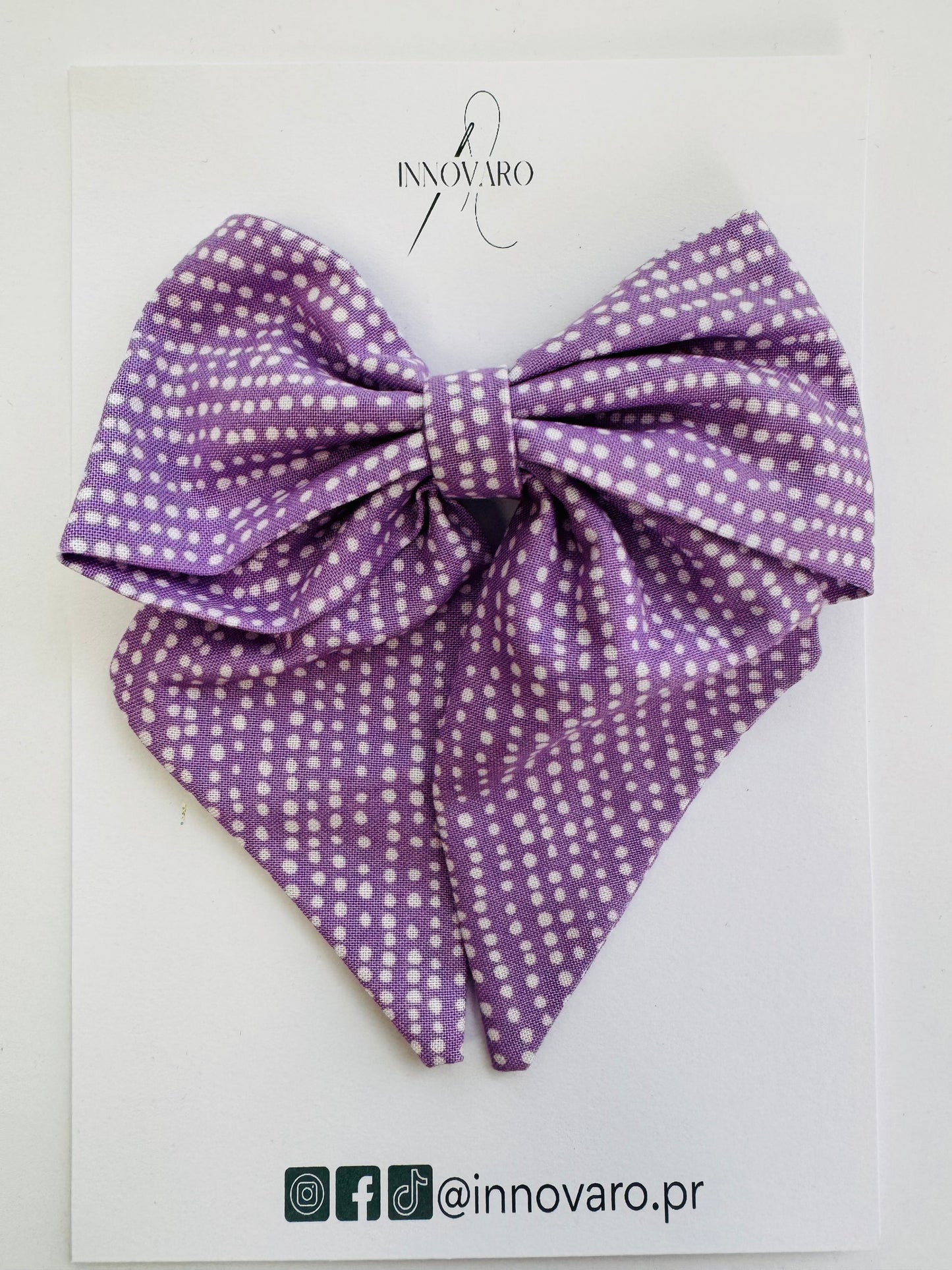 Bows - Purple with dots