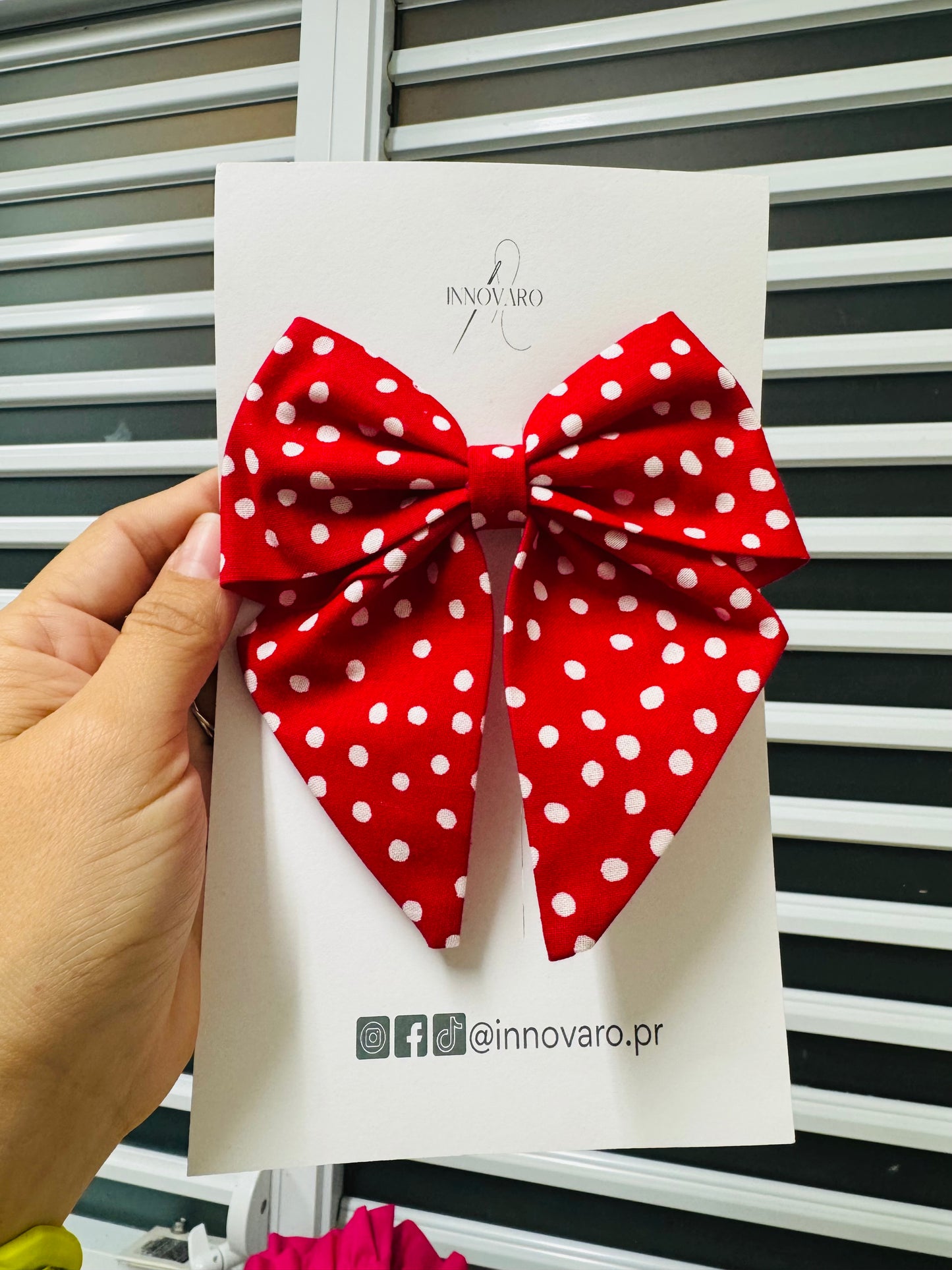 Bows - Red with dots