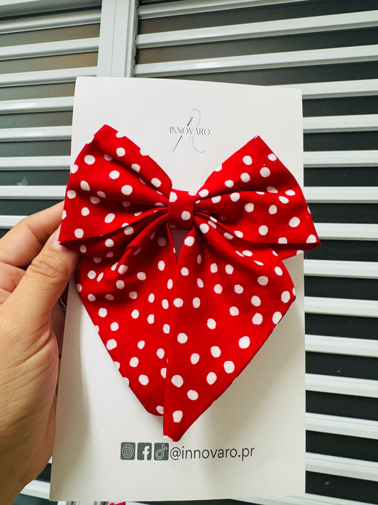 Bows - Red with dots